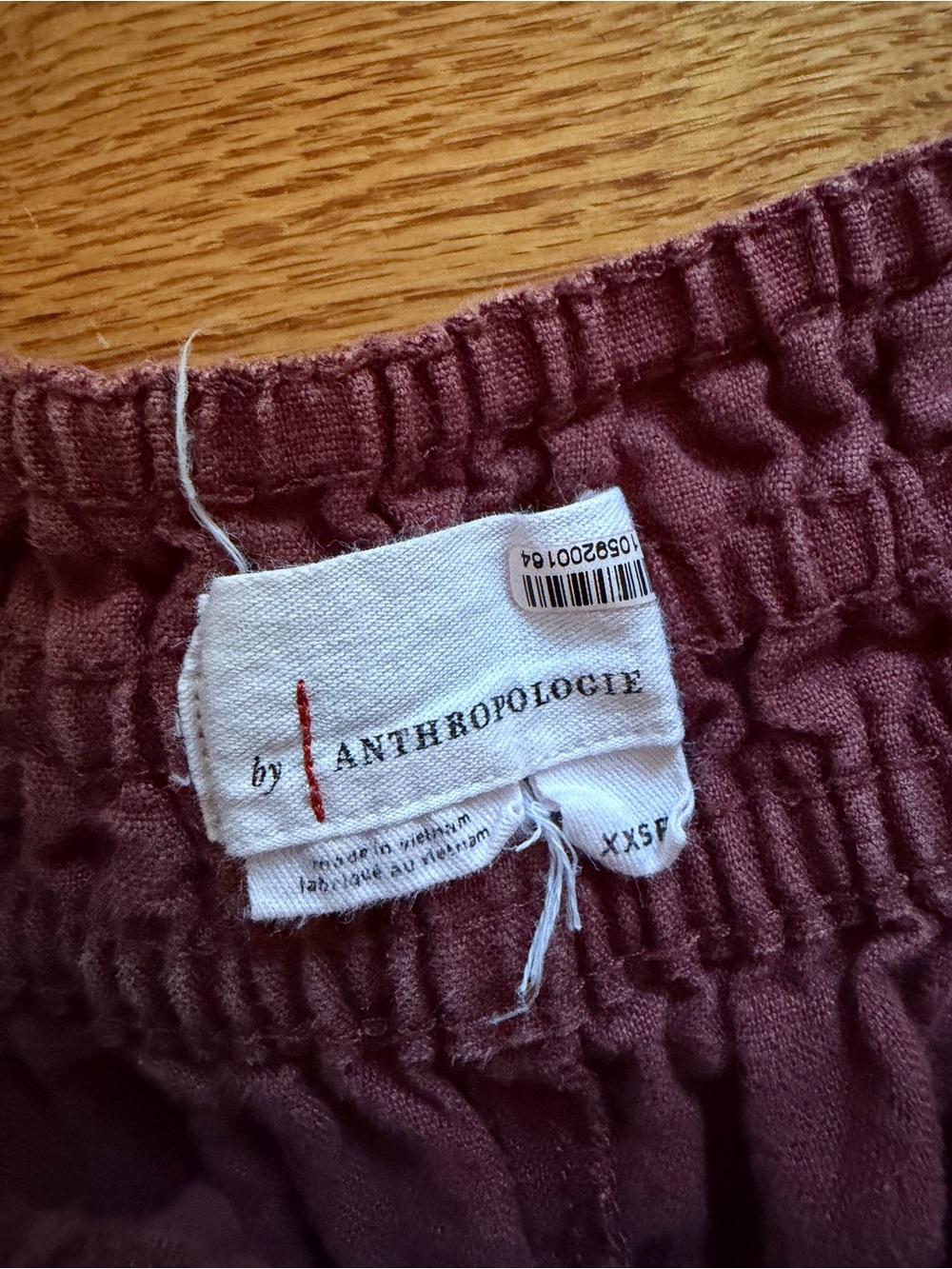 Anthropologie Wide-Leg Linen Blend Pants in Plum - Picture 2 of 7